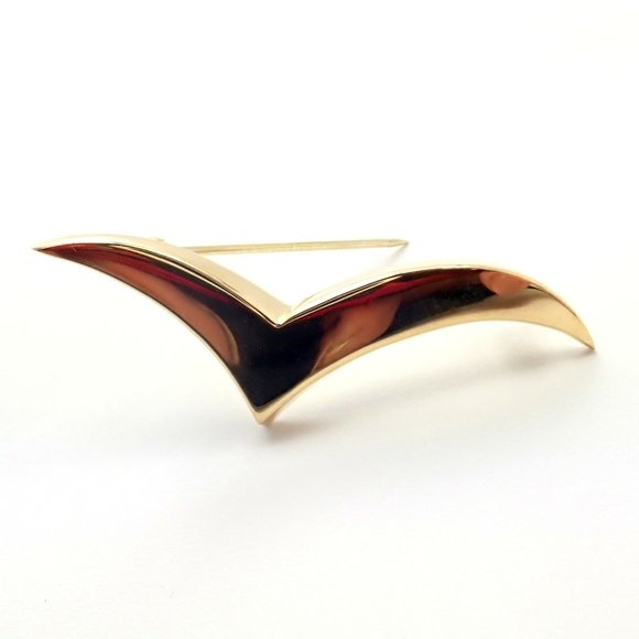 Authentic Tiffany & Co. 18k Yellow Gold Seagull Bird Pin Brooch - Picture 5 of 6